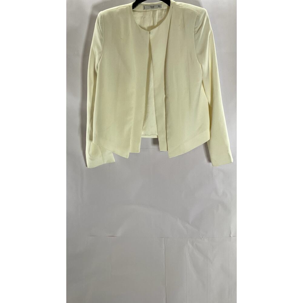 Mng Basic Women's Cream Hook Open-Front Blazer Sz… - image 1
